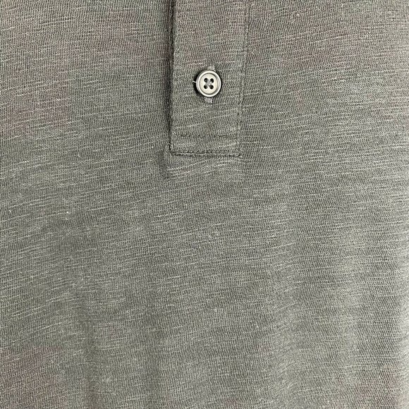 Vince Long Sleeve Henley Tee‎ Shirt Cotton Crew Neck Stretch Top Black Mens XXL - Picture 7 of 12